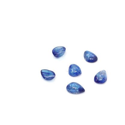Natural Bangkok Blue Sapphire Calibrated Cabochon Pears | 3x5mm & 4x6mm