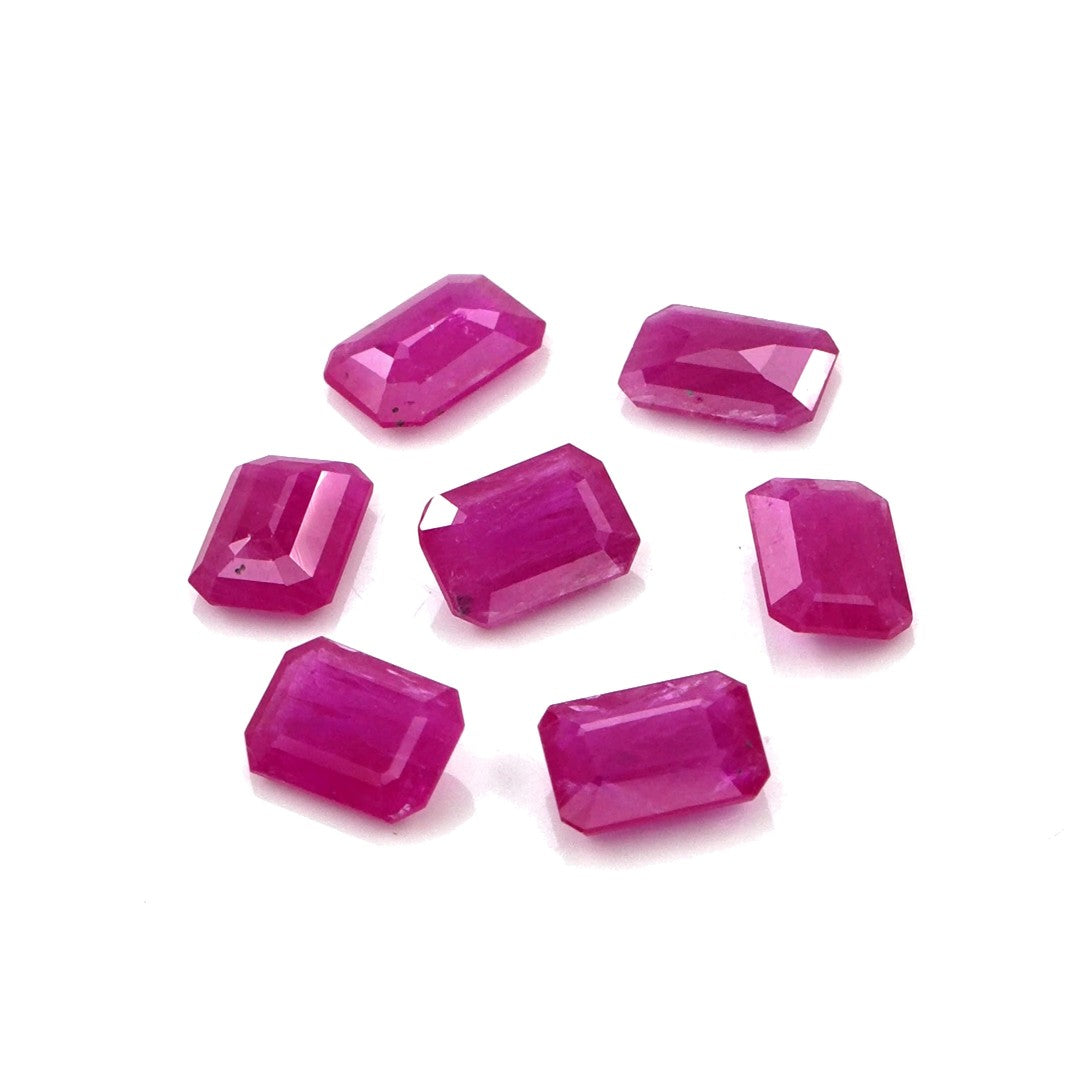 Natural Untreated Mozambique Ruby Calibrated Octagons | 5x7mm & 6x8mm