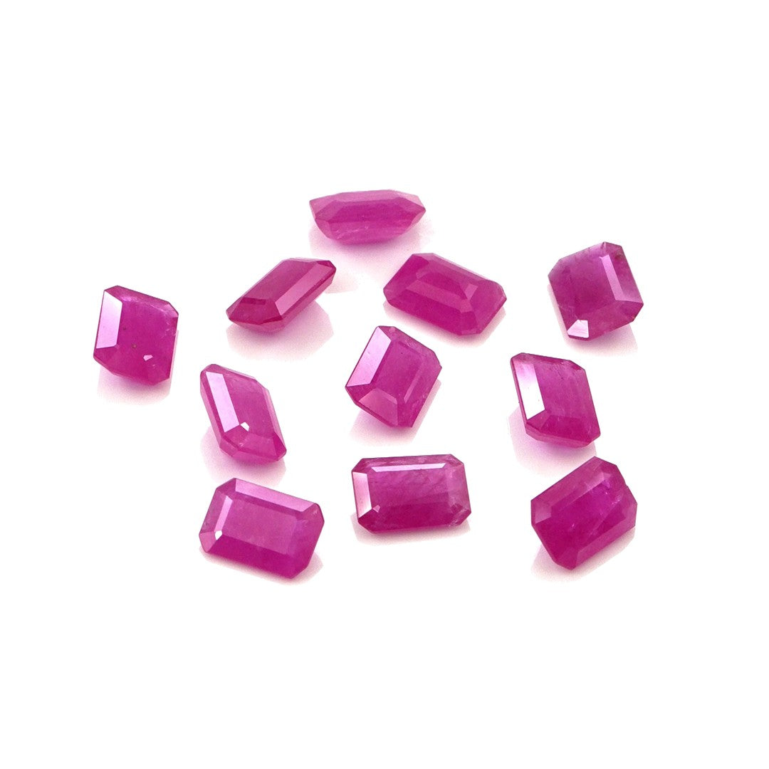 Natural Untreated Mozambique Ruby Calibrated Octagons | 5x7mm & 6x8mm