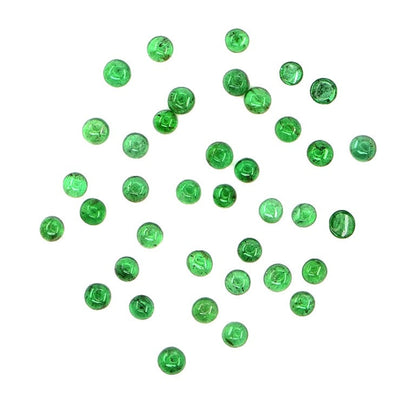 Natural Zambian Emerald Calibrated Cabochon Rounds | 2mm & 2.5mm