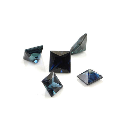 Natural Untreated Blue Sapphire Calibrated Squares | 4mm & 4.5mm