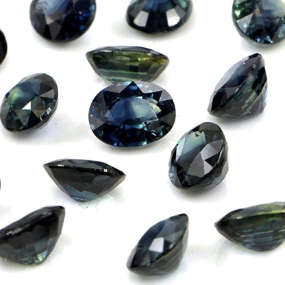 Natural Untreated Blue Sapphire Calibrated Ovals | 3x4mm & 4x5mm