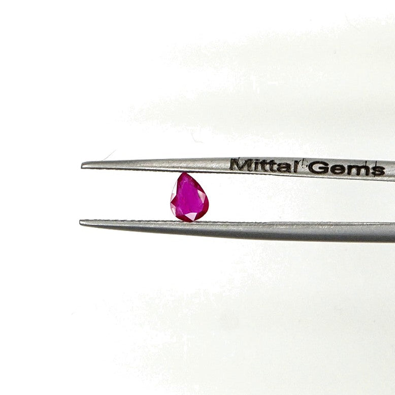 Natural Untreated Mozambique Ruby Calibrated Pears | 3x4mm & 4x5mm