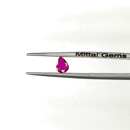 Natural Untreated Mozambique Ruby Calibrated Pears | 3x4mm & 4x5mm