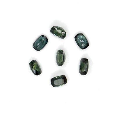 Natural Untreated Australian Teal Sapphire Calibrated Long Cushions | 3x4mm & 4x5mm
