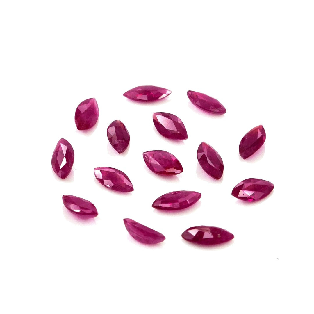 Natural Untreated Burma Ruby Calibrated Marquise | 2x4mm & 2.5x5mm