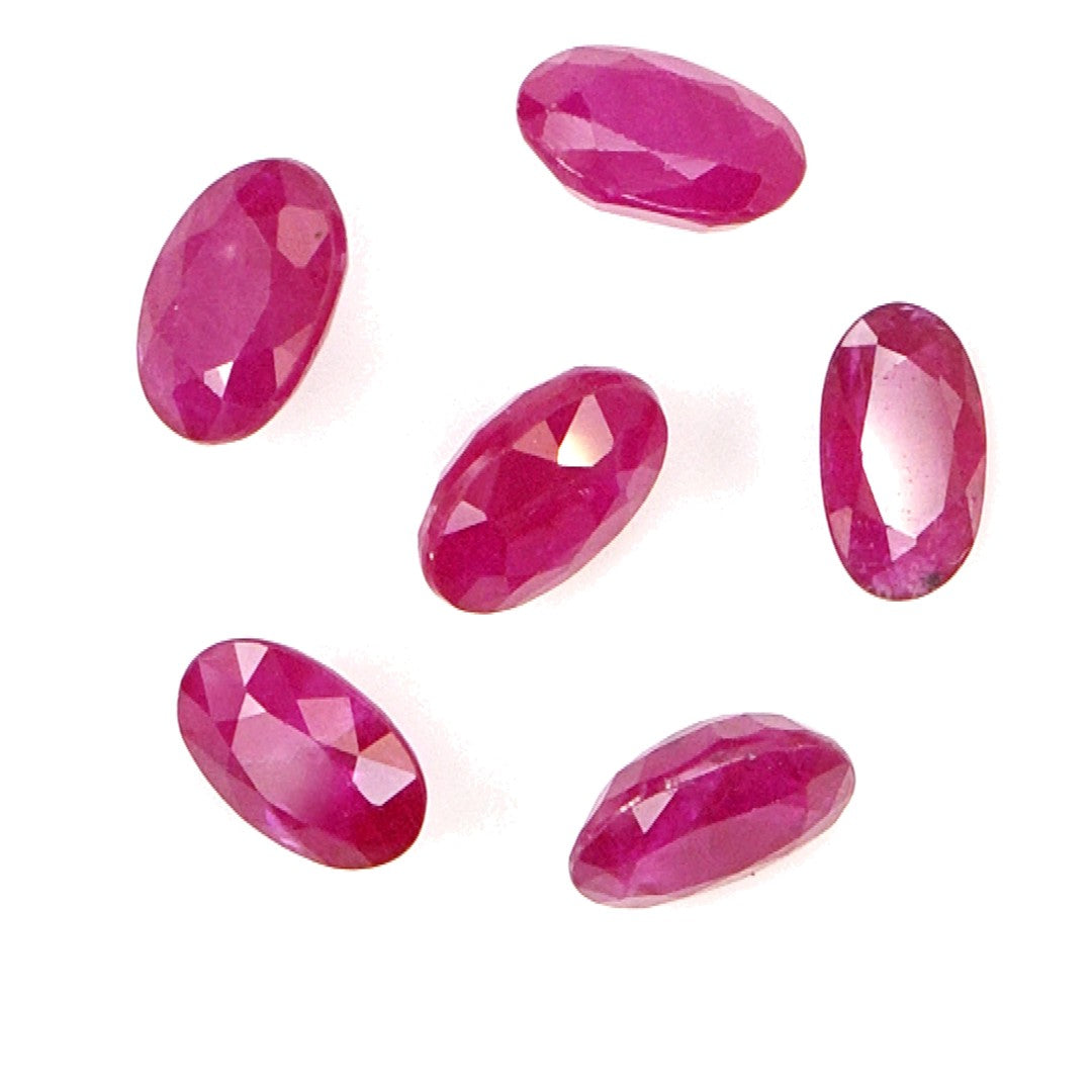 Natural Untreated Burma Ruby Calibrated Ovals | 3x5mm & 4x6mm