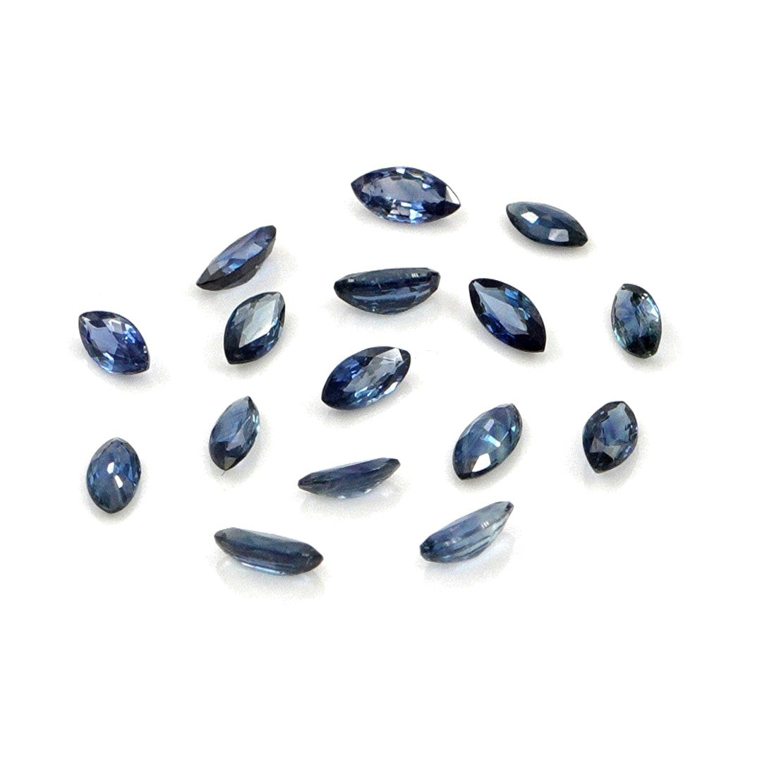 Natural Untreated Blue Sapphire Calibrated Marquise | 1.5x3mm & 2x4mm