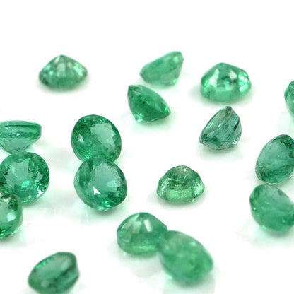 Natural Zambian Emerald Calibrated Rounds | 3mm & 3.5mm