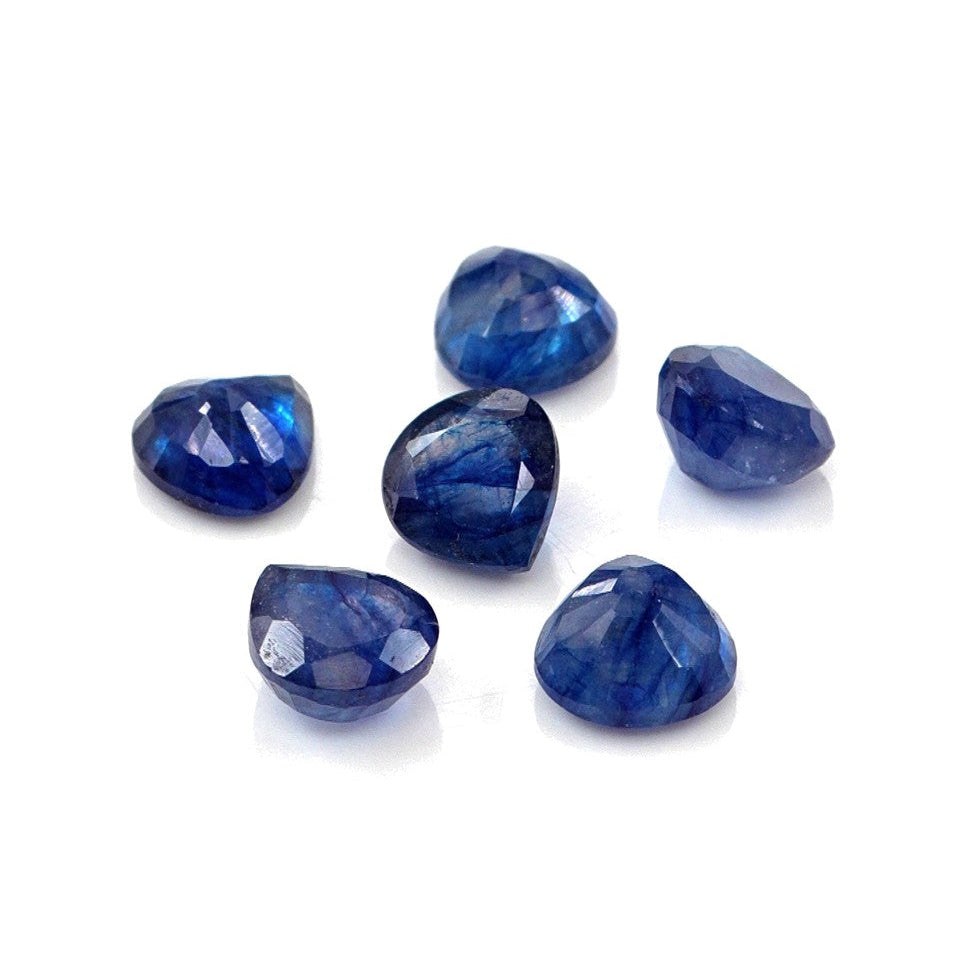 Natural Bangkok Blue Sapphire Calibrated Hearts | 5mm & 6mm
