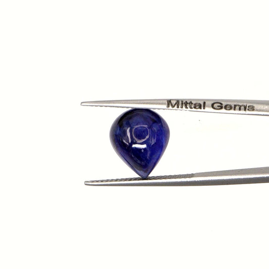 Natural Bangkok Blue Sapphire Calibrated Cabochon Pears | 11x13mm & 12x14mm