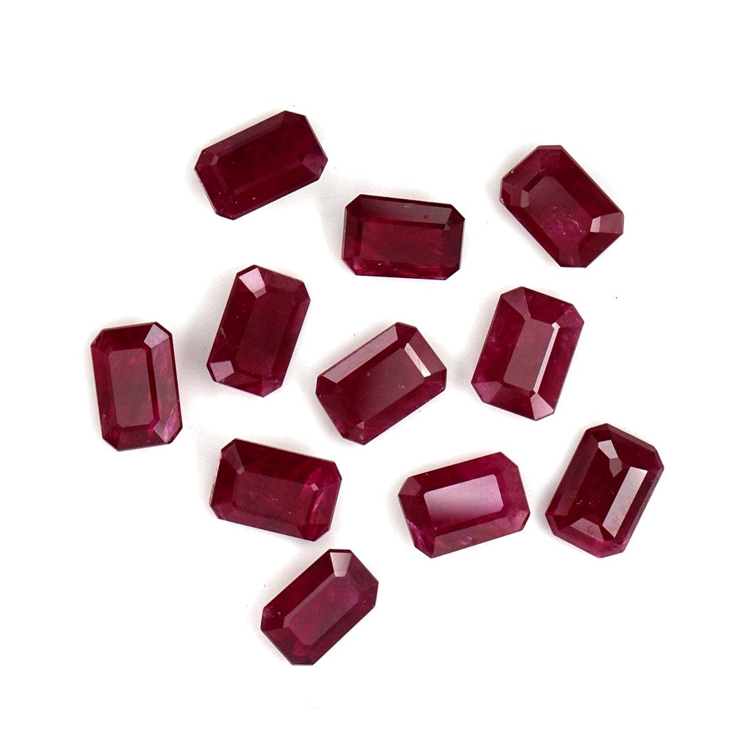 Natural Untreated Mozambique Ruby Calibrated Octagons | 5x7mm & 6x8mm