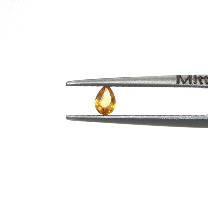 Natural Untreated Orange Sapphire Calibrated Pears | 3x4mm & 4x5mm