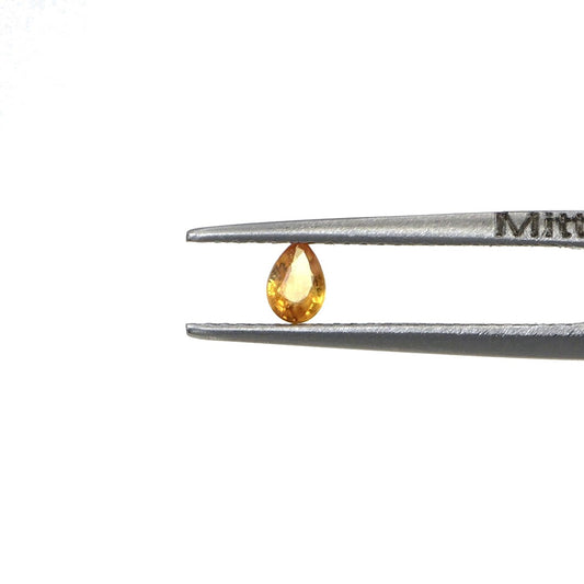 Natural Untreated Orange Sapphire Calibrated Pears | 3x4mm & 4x5mm