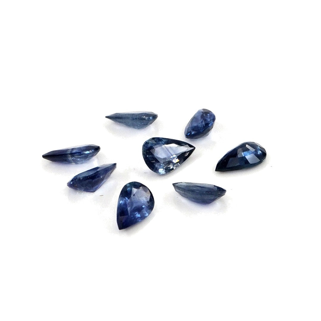 Natural Untreated Blue Sapphire Calibrated Pears | 3x5mm & 4x6mm