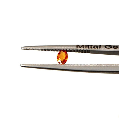 Natural Untreated Orange Sapphire Calibrated Ovals | 3x4mm & 4x5mm