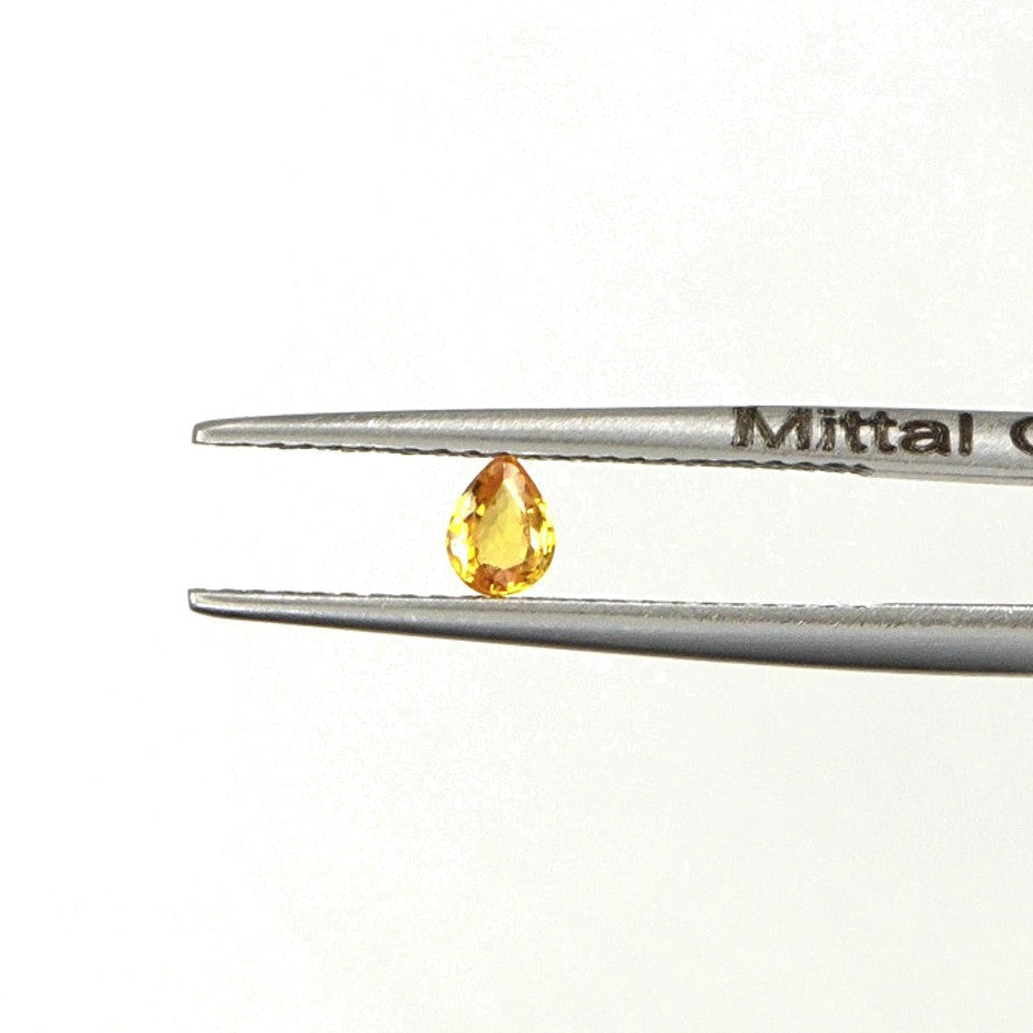 Natural Untreated Yellow Sapphire Calibrated Pears | 3x4mm & 4x5mm