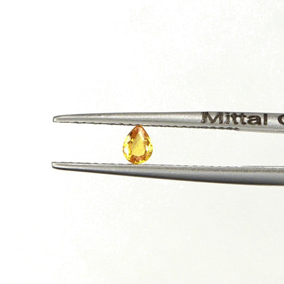 Natural Untreated Yellow Sapphire Calibrated Pears | 3x4mm & 4x5mm