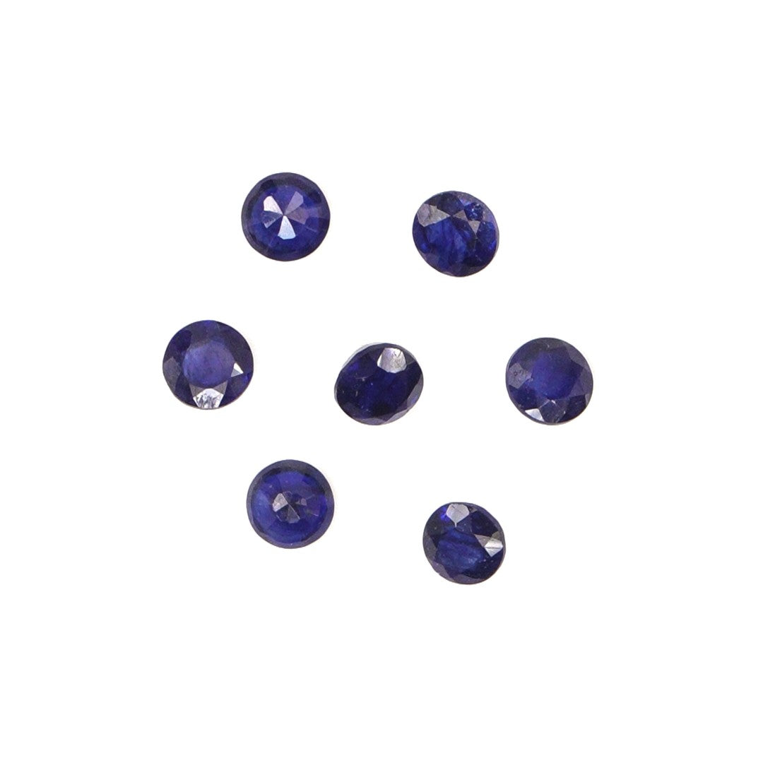 Natural Bangkok Blue Sapphire Calibrated Rounds | 4mm & 4.5mm