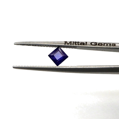 Natural Bangkok Blue Sapphire Calibrated Squares | 4mm & 4.5mm