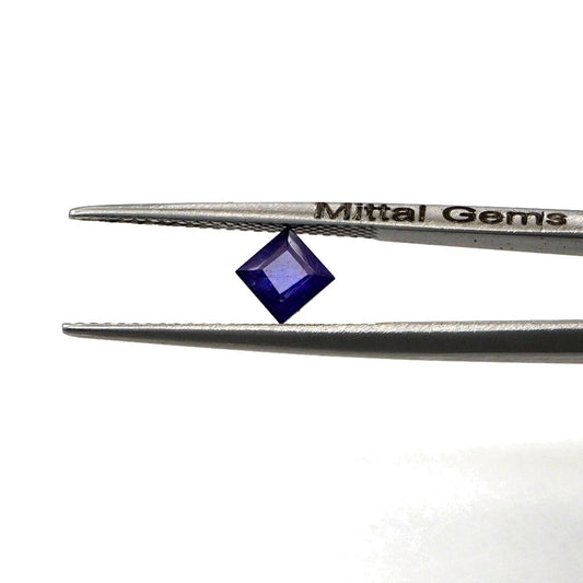 Natural Bangkok Blue Sapphire Calibrated Squares | 4mm & 4.5mm