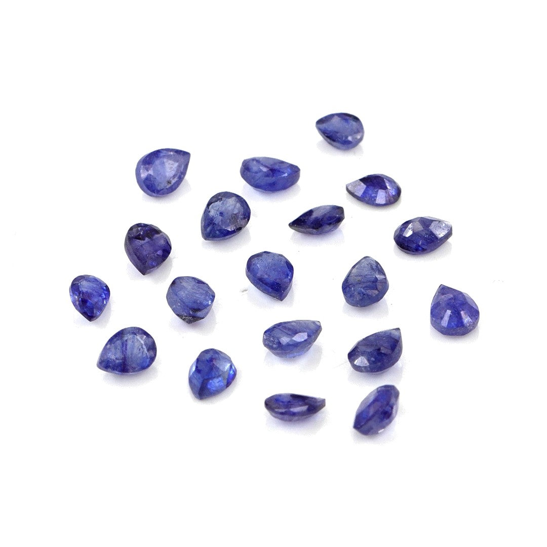Natural Bangkok Blue Sapphire Calibrated Pears | 3x4mm & 4x5mm