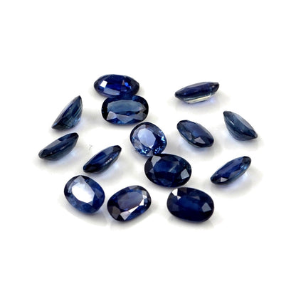 Natural Untreated Blue Sapphire Calibrated Ovals | 3x4mm & 4x5mm