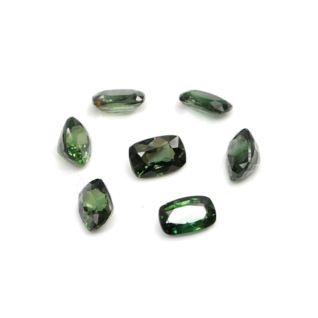 Natural Untreated Australian Teal Sapphire Calibrated Long Cushions | 3x4mm & 4x5mm