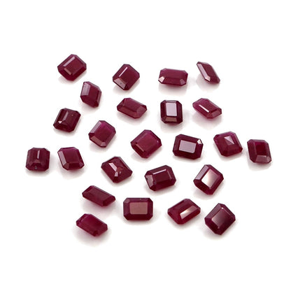 Natural Untreated Mozambique Ruby Calibrated Octagons | 3x4mm & 4x5mm