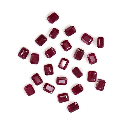 Natural Untreated Mozambique Ruby Calibrated Octagons | 3x4mm & 4x5mm