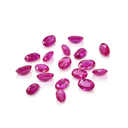 Natural Untreated Burma Ruby Calibrated Ovals | 3x5mm & 4x6mm