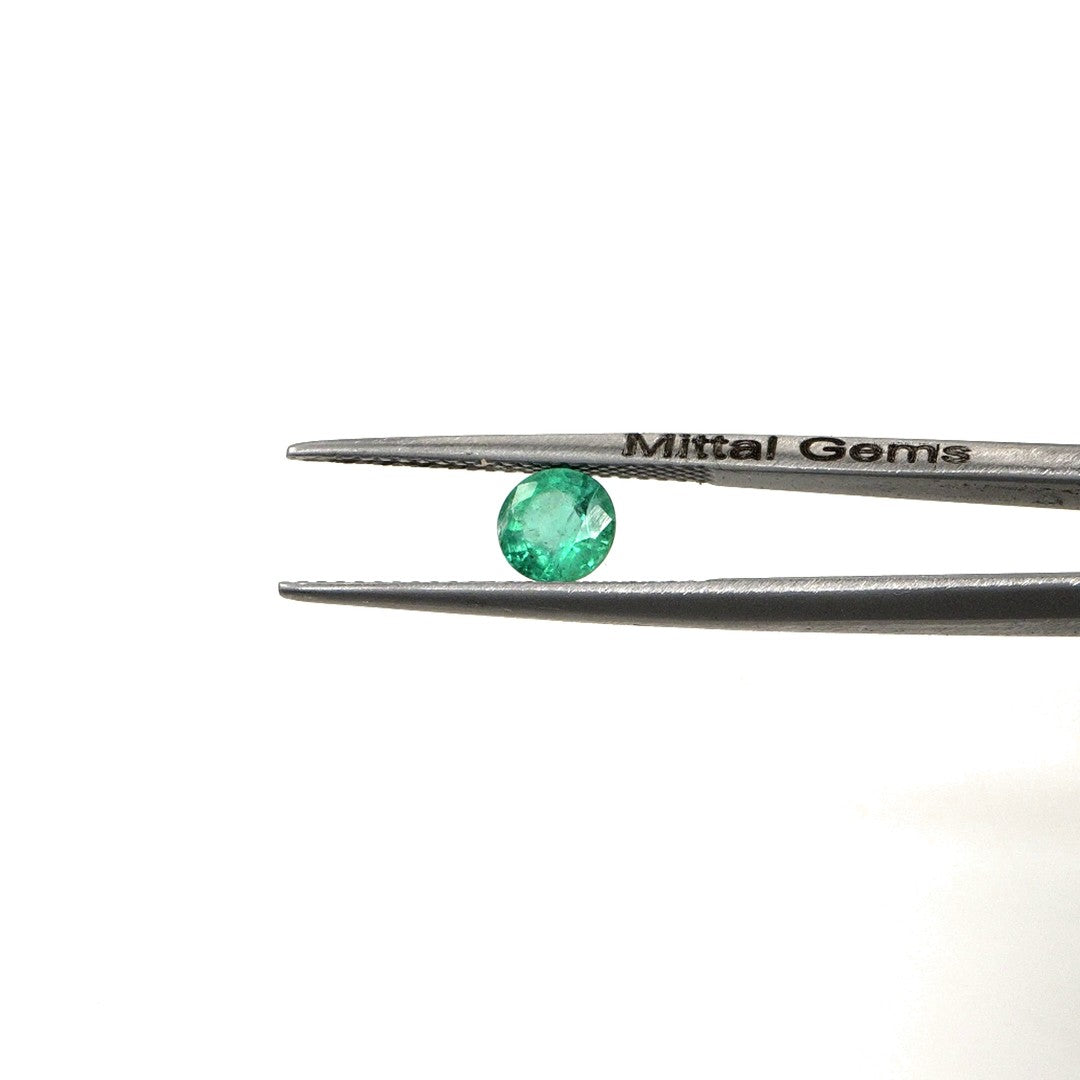 Natural Zambian Emerald Calibrated Rounds | 4mm & 4.5mm