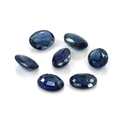 Natural Untreated Blue Sapphire Calibrated Ovals | 7x9mm & 8x10mm