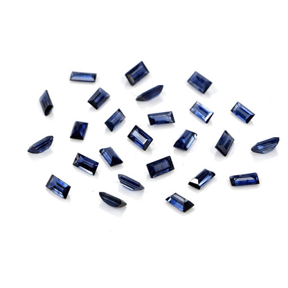 Natural Untreated Blue Sapphire Calibrated Baguettes | 1.5x3mm & 2x4mm
