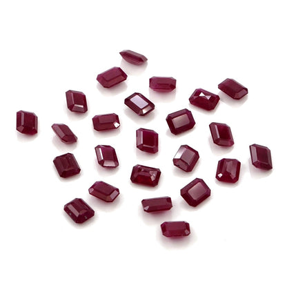 Natural Untreated Mozambique Ruby Calibrated Octagons | 3x4mm & 4x5mm