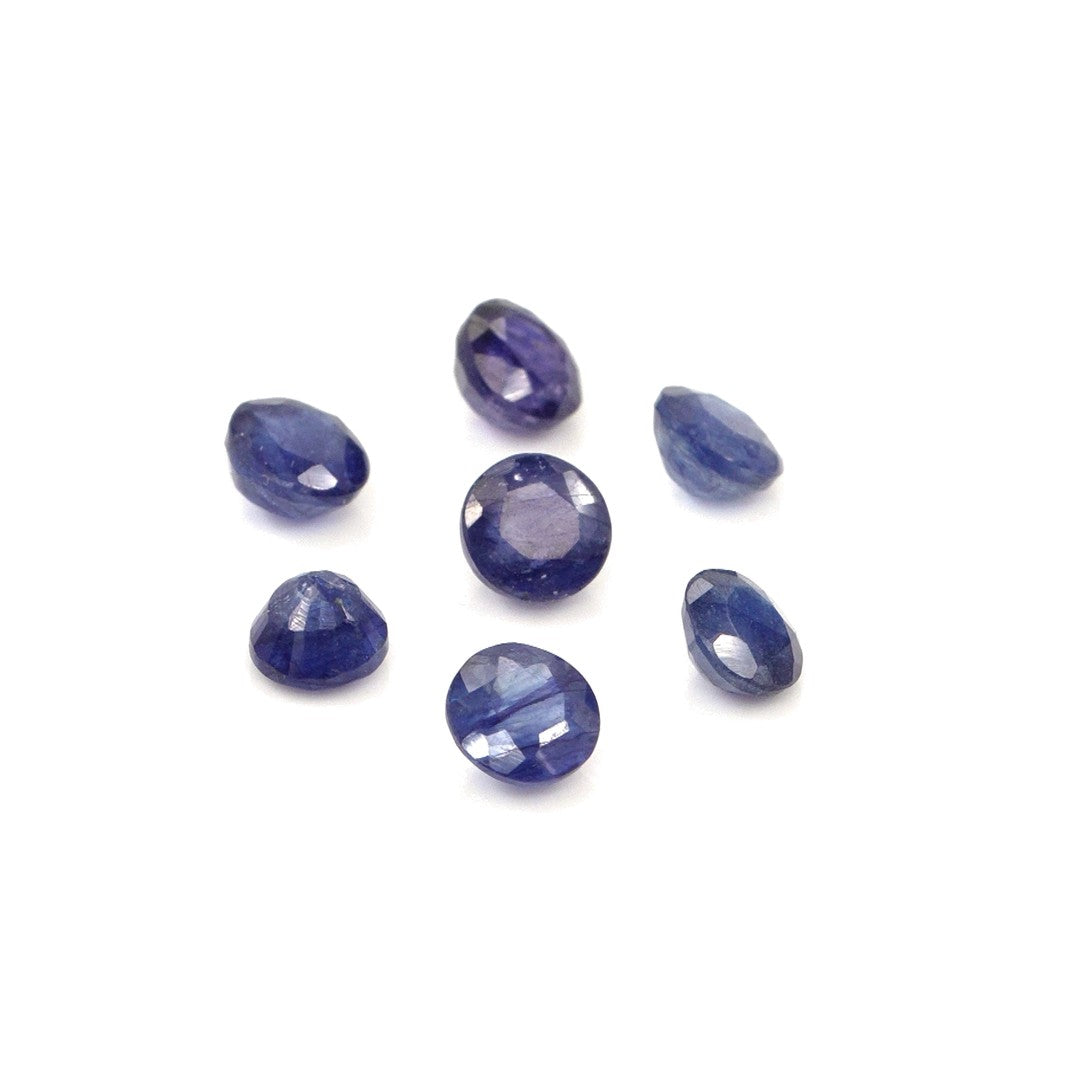 Natural Bangkok Blue Sapphire Calibrated Rounds | 4mm & 4.5mm