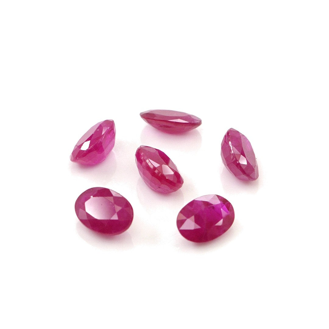 Natural Untreated Burma Ruby Calibrated Ovals | 3x5mm & 4x6mm