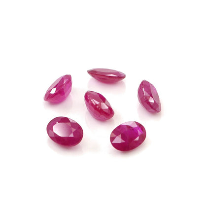 Natural Untreated Burma Ruby Calibrated Ovals | 3x5mm & 4x6mm