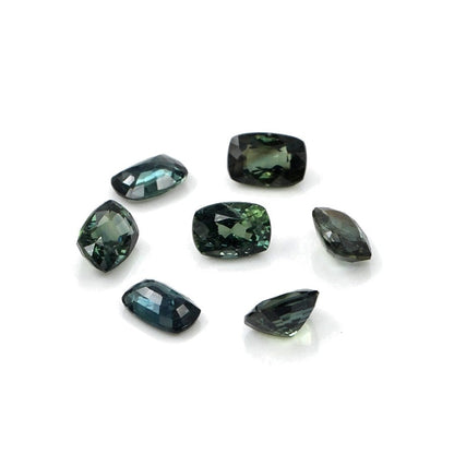 Natural Untreated Australian Teal Sapphire Calibrated Long Cushions | 3x4mm & 4x5mm
