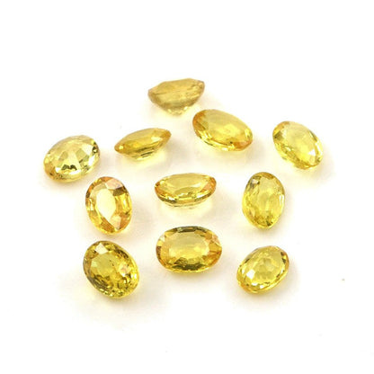 Natural Untreated Yellow Sapphire Calibrated Ovals | 3x4mm & 4x5mm