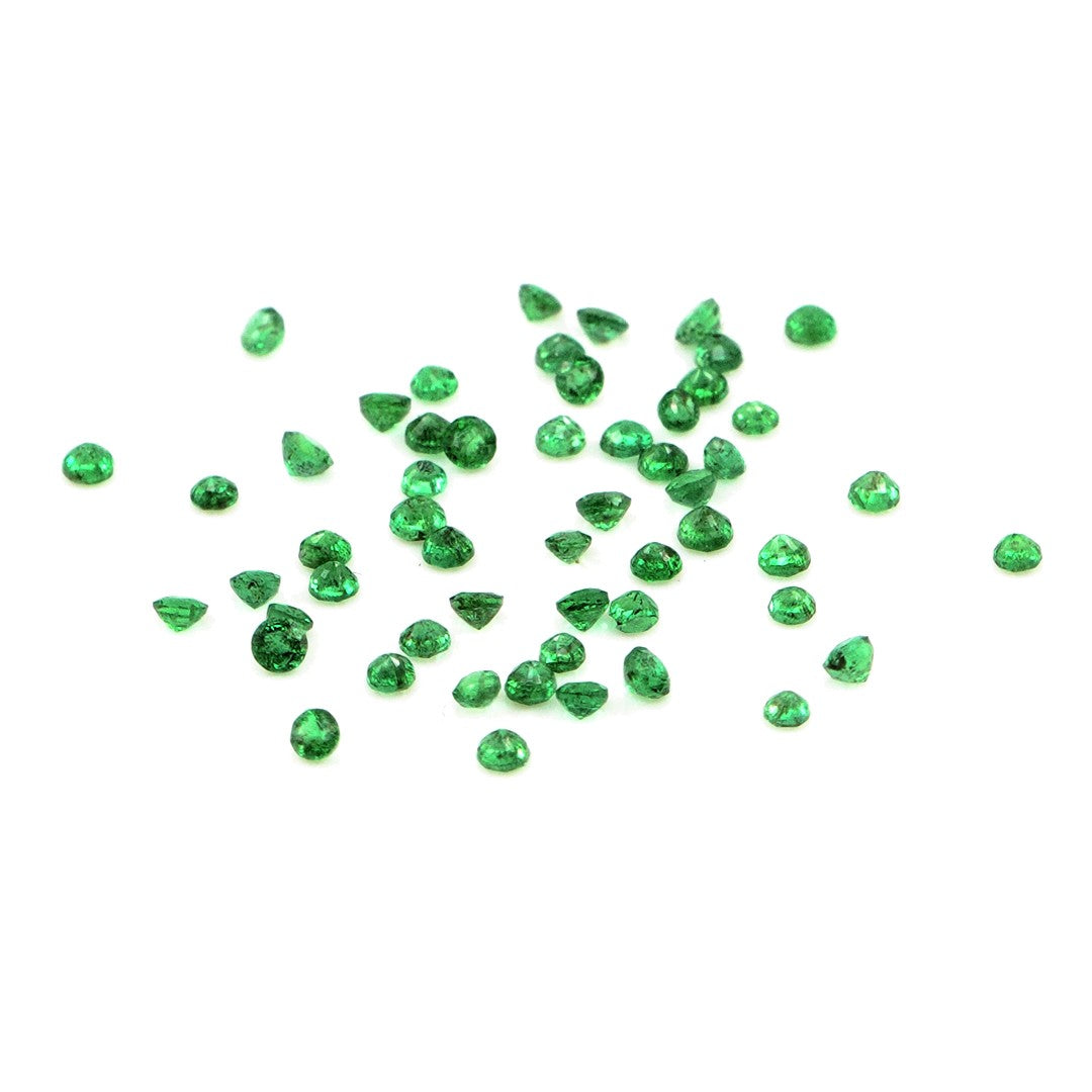 Natural Zambian Emerald Calibrated Rounds | 1.5mm & 1.75mm