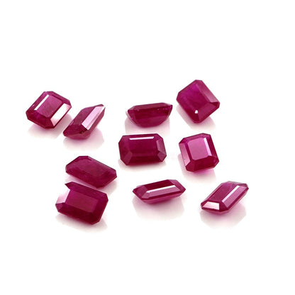 Natural Untreated Mozambique Ruby Calibrated Octagons | 5x7mm & 6x8mm