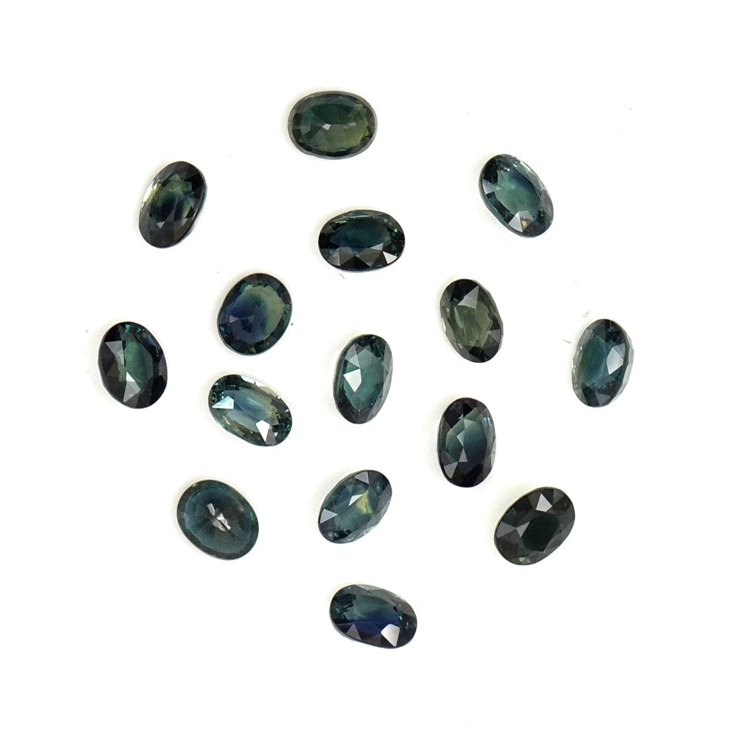 Natural Untreated Australian Teal Sapphire Calibrated Ovals | 3x4mm & 4x5mm