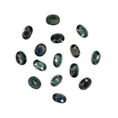 Natural Untreated Australian Teal Sapphire Calibrated Ovals | 3x4mm & 4x5mm