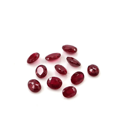 Natural Untreated African Ruby Calibrated Ovals | 2x3mm & 3x4mm