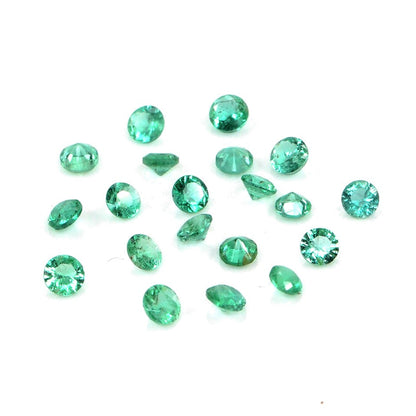 Natural Zambian Emerald Calibrated Rounds | 2mm & 2.5mm