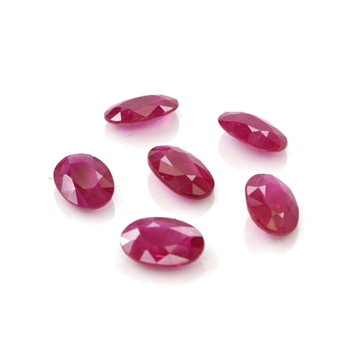 Natural Untreated Burma Ruby Calibrated Ovals | 3x5mm & 4x6mm