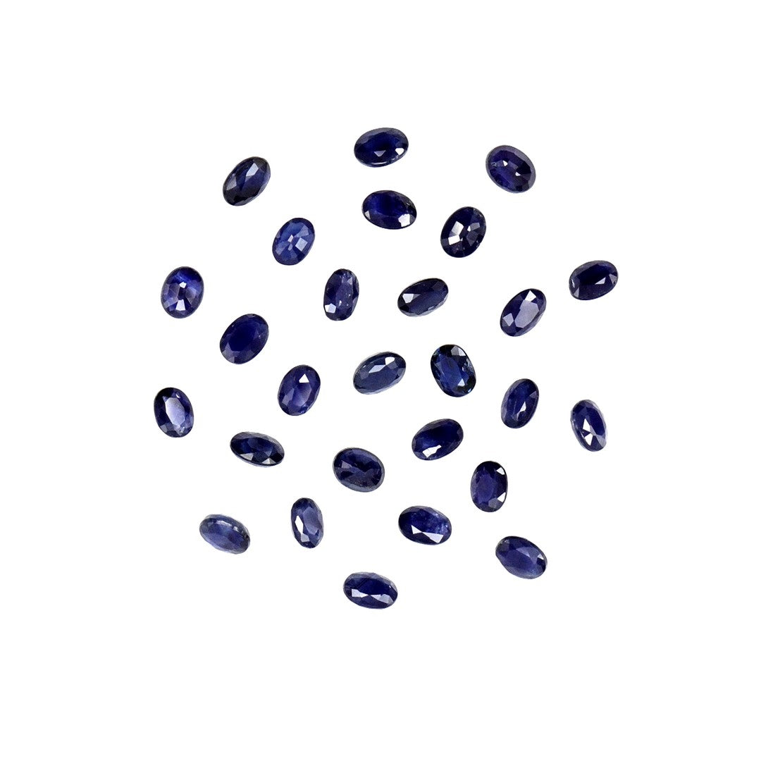 Natural Untreated Blue Sapphire Calibrated Ovals | 3x4mm & 4x5mm