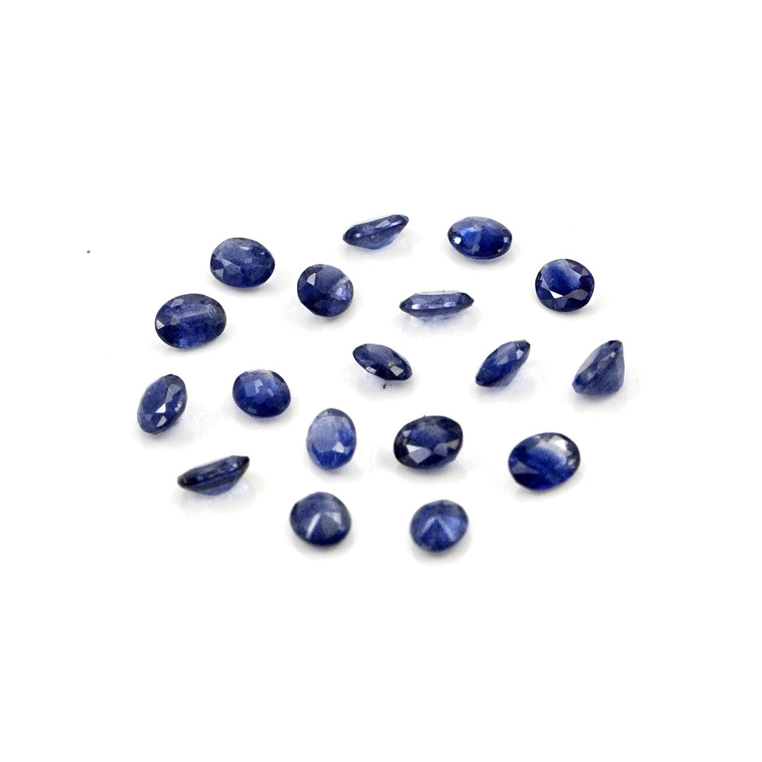 Natural Untreated Blue Sapphire Calibrated Ovals | 3x4mm & 4x5mm