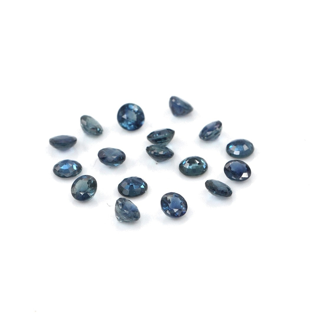 Natural Untreated Blue Sapphire Calibrated Rounds | 3mm & 3.5mm